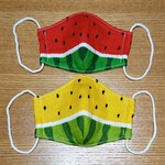 送料無料‼️【キッズ夏用】スイカ柄涼感立体マスク 《２枚組》