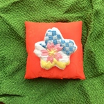 夏向け 桜刺繍のブローチ