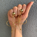 ゴールド大ぶりニュアンスピアス