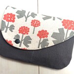 ▽フリーケース▽■北欧テイスト／mizutama flower(ナチュラル スモークレッド) 