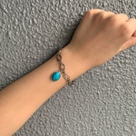 シルバーチェーンブレス⛓オプションターコイズ