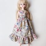 リカちゃん　服　ワンピース　ロングフレア