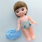 おむつ＆かぼちゃパンツセット　水色ハート柄　水玉柄　メルちゃんサイズ　ソランちゃん　レミンちゃんサイズ    オムツ  パンツ 服