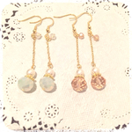 クリスタル&パールの香水瓶ピアス
