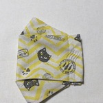 【ｔ様オーダー品】ume＊mew 花粉ガード付き立体マスク（ジグザグ黒猫）
