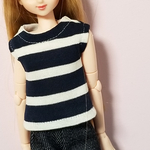 ノースリーブカットソー・ドール服(リカちゃんブライスの洋服)