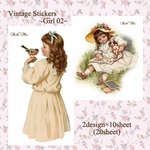 Vintage Stickers ~Girl 02~