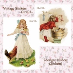 Vintage Stickers ~Girl 03~