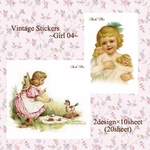 Vintage Stickers ~Girl 04~