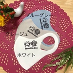 夏マスク　ホワイト　ワンコ柄　プードル