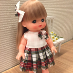 メルちゃん タータンチェックワンピース