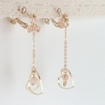 再＊Heartとpinkのイヤリング