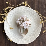 布花 あじさいとリボンのブローチ