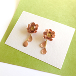 【再販・受注制作】八重の芍薬のピアス-花びら付き-