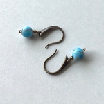 ご注文品　／フロストブルーアパタイトのピアス