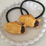 かじりかけ…♪たい焼きのヘアゴム♡おしり！ガブッ！