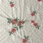 刺繍生地　ピンクのお花大
