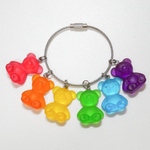 カラフルクマさんグミのバックチャーム マットタイプ