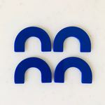 Blue U Letter Cabochons