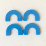 Light Blue U Letter Cabochons