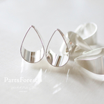 ［4pieces］Silver parts＊ドロップ型 No.12S
