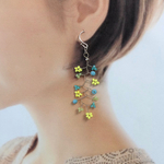 小枝　ピアス♢イエロー✖️グリーン
