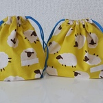 もこもこひつじのお弁当袋＆コップ袋