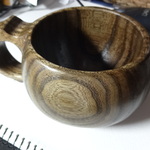 　snqwn369様注文作品　神代楡のコーヒーカップ　一木彫り丸鑿仕上げ