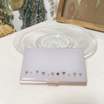 【再販】alyssum 名刺入れ3 white ＆ pink /アリッサム レジン
