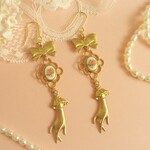 ♡Vintage薔薇カボションとヴィクトリアンハンドピアス♡