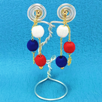 トリコロールイヤリング／ピアス