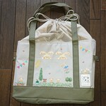 ＊ま様のオーダー作品になります＊ 保冷レジカゴバッグ&クッキートレイのセット　「うさぎさんの happy time」