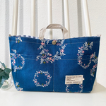 バッグインバッグ　Bag in Bag ネイビー系花リース