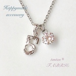  ◆キュービックジルコニア ネックレス◇イニシャルネックレス★ナンバーネックレス◇金属アレルギー対応/サージカルステンレス