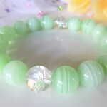 ☆kameyokamesanyoさま♪ご予約品☆☆希少１点もの☆恋愛成就☆夢の実現☆エネルギー浄化☆　☆高品質ＡＡＡ☆アフガニスタン産グリーンカルサイト☆　☆大珠１２ｍｍ☆　☆１６ｃｍ☆⇒１８ｃｍ☆