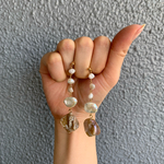 淡水パールと天然シェルのロングピアス
