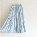Sky blue* アシンメトリーティアードスカート