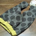 プチサルエルパンツ80★ドット×マスタード