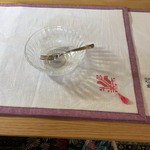 モロッコ刺繍ワンポイントランチョンマット　2枚セット
