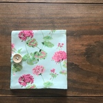 ボックスティッシュ携帯ケース  箱ティッシュ持ち歩きケース＊ローラアシュレイ ハバダシャリィ ゼラニウム ミント×ピンク ＊ボックスティッシュ 携帯