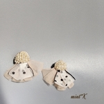 追加再販**ビーズ刺繍ピアス**DRESS*