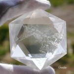 天然石 約96g ヘキサゴンカット天然水晶(ブラジル産)約58.5×23mm 六角形カットストーン研磨石 大きな握り石鉱物テラリウム宝箱インテリア素材[bcqz-200804-01]