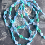 光る！【1連12コセット】#czech beads#チェコビーズ　rhomb12✖️8㎜　mix assort blue 