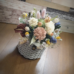 ソラフラワーとドライフラワーの豪華なnaturalカゴアレンジ #クリスマス#フラワーギフト#お祝い#インテリア#母の日#ハロウィン#お誕生日#プレゼント#アロマ#植物インテリア