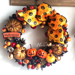  2020Halloween◇キラキラパンプキンリースB L