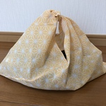 手ぬぐい　コンビニ　エコバック　あずま袋　コンパクト　和柄　オレンジ