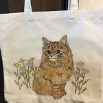 anneさん専用　布描きペンで描くうちの子トートバッグ　ショコラちゃん