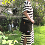 ショルダー　斜め掛け　2way bag 帆布　カーキ　北欧　ハリネズミ