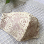 秋色　大人　マスク　薔薇　レース　薔薇　くすみピンク　くすみブルー　お花　花柄　おしゃれ　夏マスク　大人用　マスク　　ひんやり　ヒンヤリ　冷感　大人マスク　お出掛け　旅行　上品