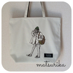 肩掛け刺繍トート　